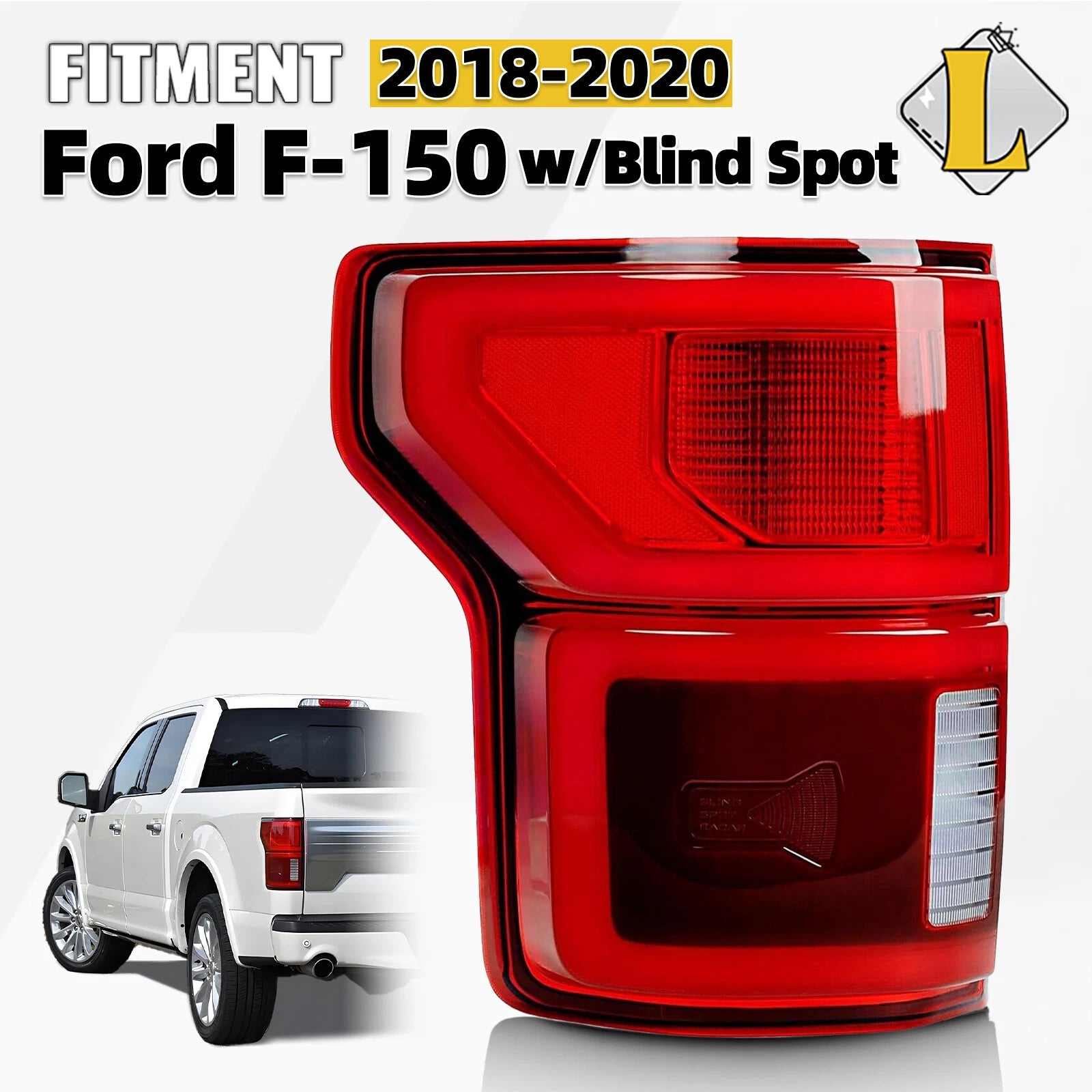 LED Tail Light for Ford F-150 (2018–2020) KL3Z13405B Left Driver Side