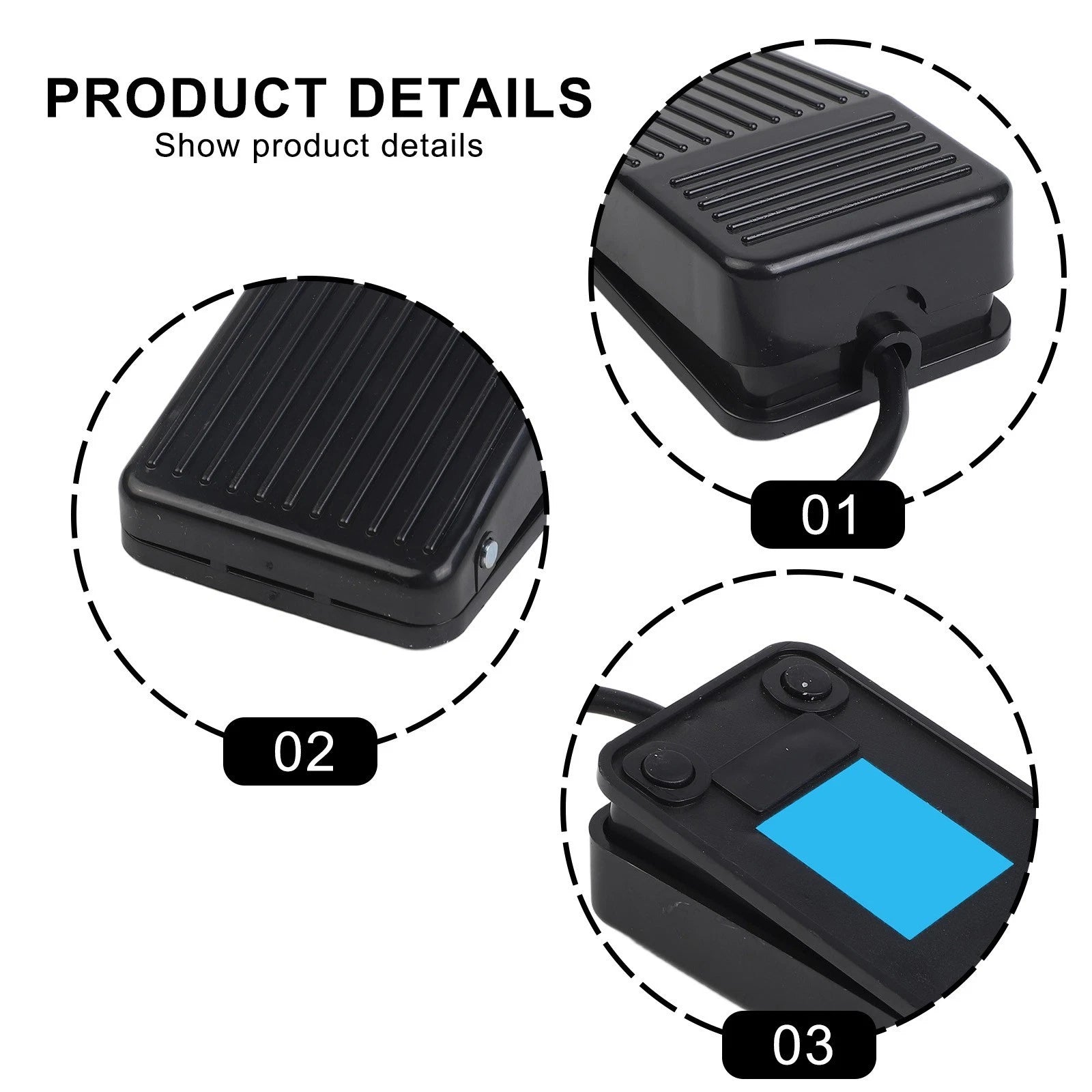 Foot Pedal Switch 10A 250V SPDT for Machine Use