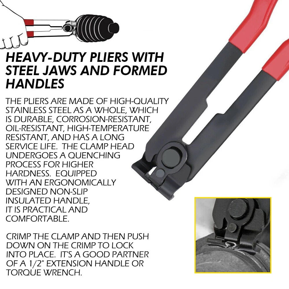 20x Adjustable CV Joint Boot Crimp Clamps with Pliers Tool