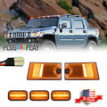 Set of 5 Amber Lens LED Cab Roof Running Light Side Marker Lamps for Hummer H2 (2003–2009)