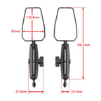 Pair of Folding Adventure Mirrors for ATV Dirt Bike