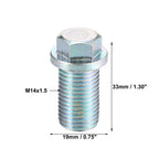 Set of 2 M14x1.5 Engine Oil Drain Plug with Washer A1119970330 for Mercedes-Benz 