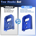 Front Tow Hooks for Toyota Tacoma 4Runner Land Cruiser 250 (2024–2026) 2pcs Blue