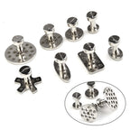 Set of 4 Car Body Dent Repair Aluminum Puller Tabs Cold Glue Kit