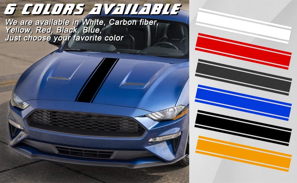 Hood Stripe Vinyl Decal for Universal Vehicle (2010–2020)