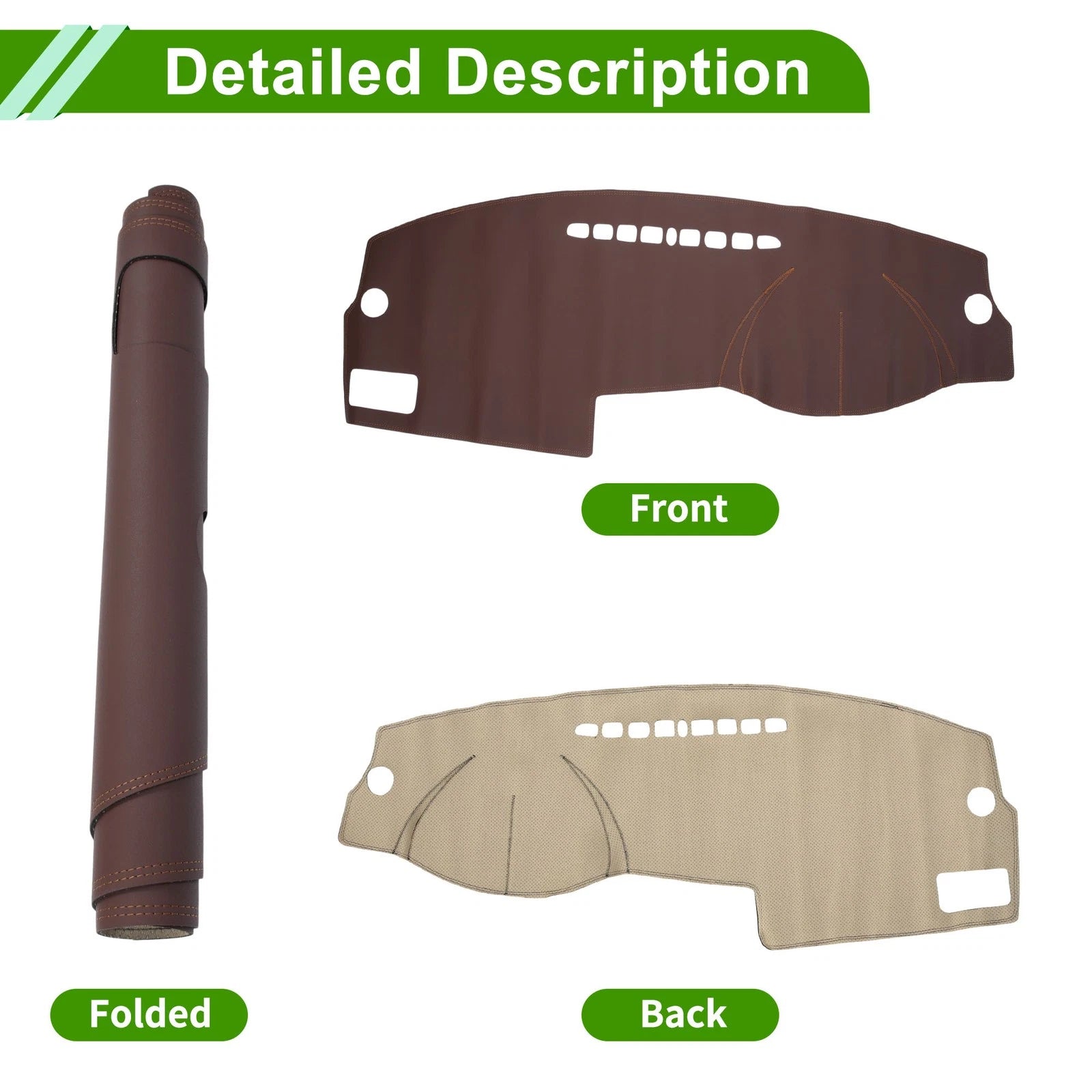 Dashboard Cover for Ford Mondeo (2004–2012) Dash Mat Carpet Brown