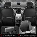Set of 2 Front Row Seat Covers for Universal Fit Car SUV Black