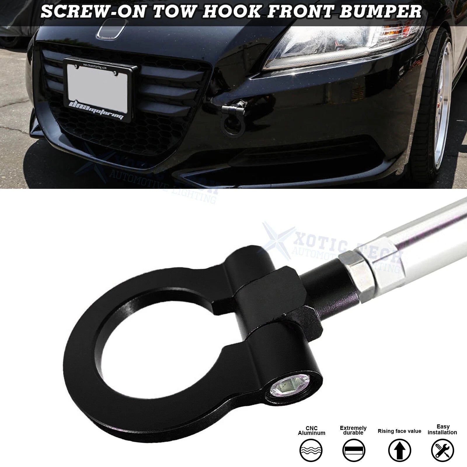 Anodized Aluminum Tow Hook Ring for Acura TLX (2015–2018)