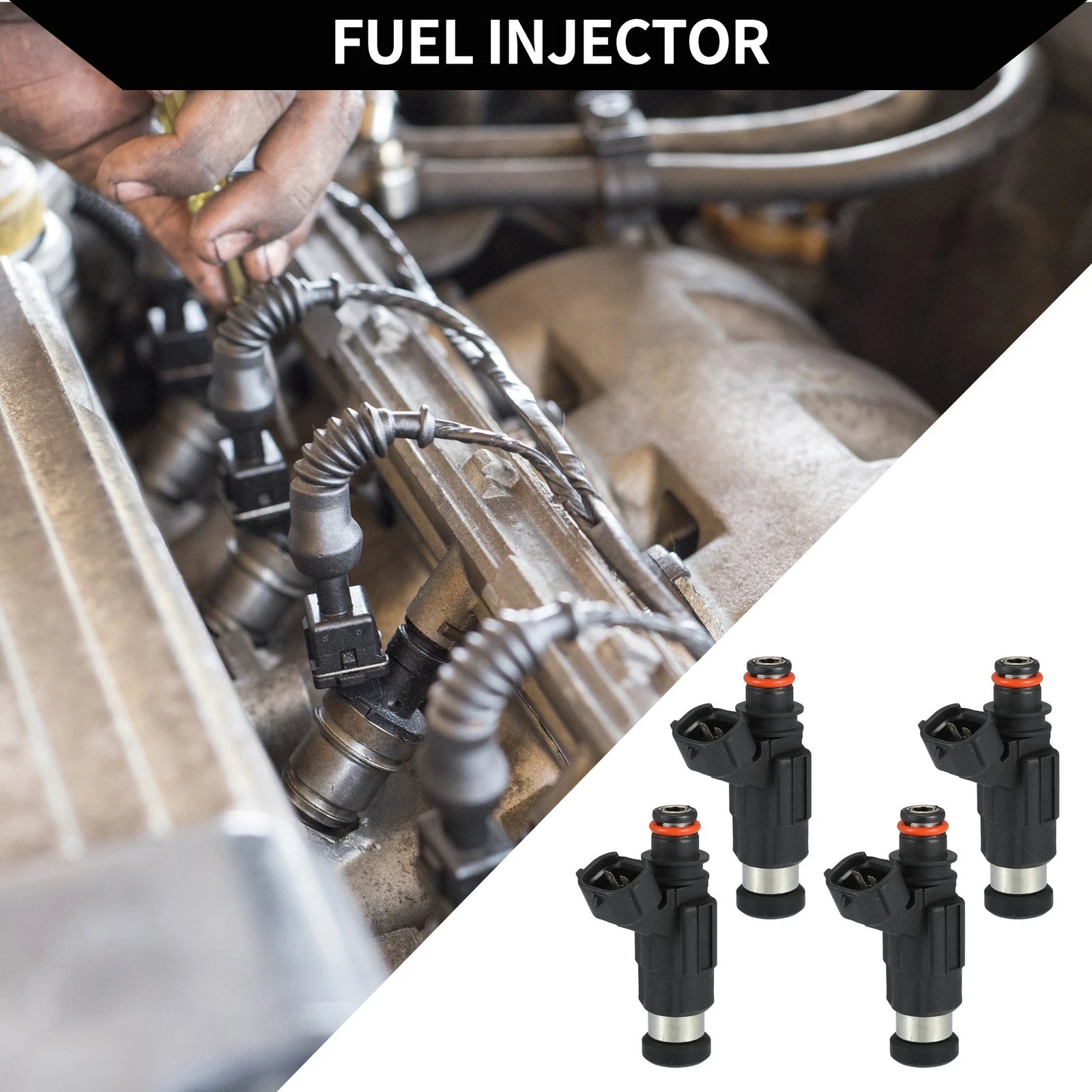 Set of 4 Fuel Injectors for Chevrolet Tracker (1999–2003) MD319791