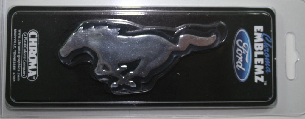 Chrome Emblem Tag Adhesive Sticker for Ford Mustang (3D, 5.0, Saleen)