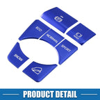 Set of 7 Handbrake Drive Mode Button Covers for Toyota RAV4 (2019–2022) Blue
