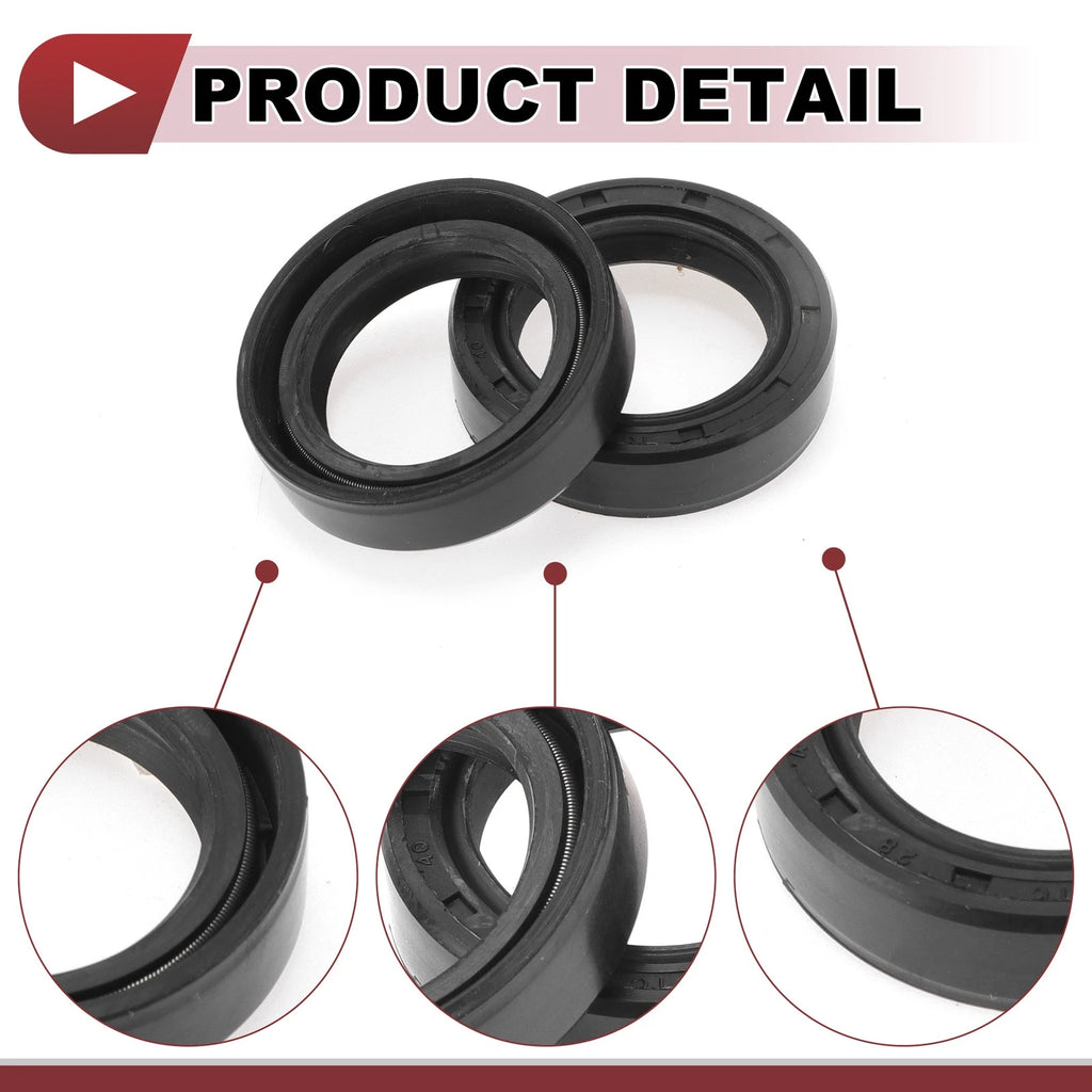 Set of 5 Rotary Shaft Oil Seals 28x40x10mm Nitrile Rubber 672668828489