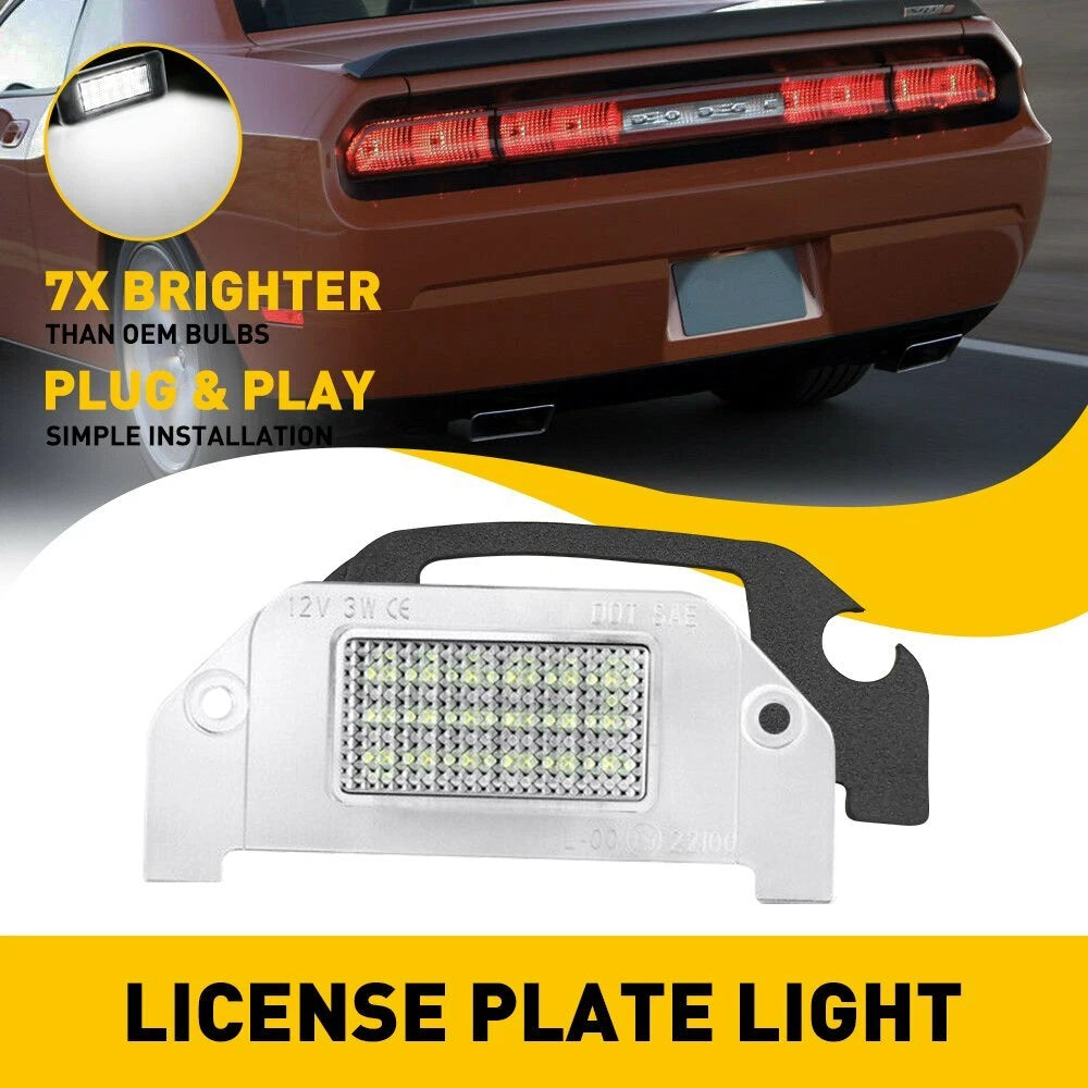 Set of 2 LED License Plate Lights for Dodge Charger Challenger / Chrysler 300 (2006–2014)
