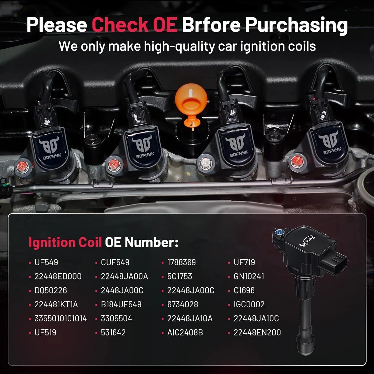 Ignition Coils for Nissan Sentra 2.5L (2007-2012)