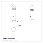 Chrome Spike Toggle Switch Extensions for Freightliner FLAT (2-3/8")