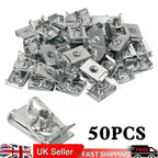 50x Motorcycle Fairing Bolt Nut Zinc-plated Screw Clip 6mm for Honda T