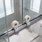 Set of 4 Rust Resistant Shower Door Rollers 22mm Grooved