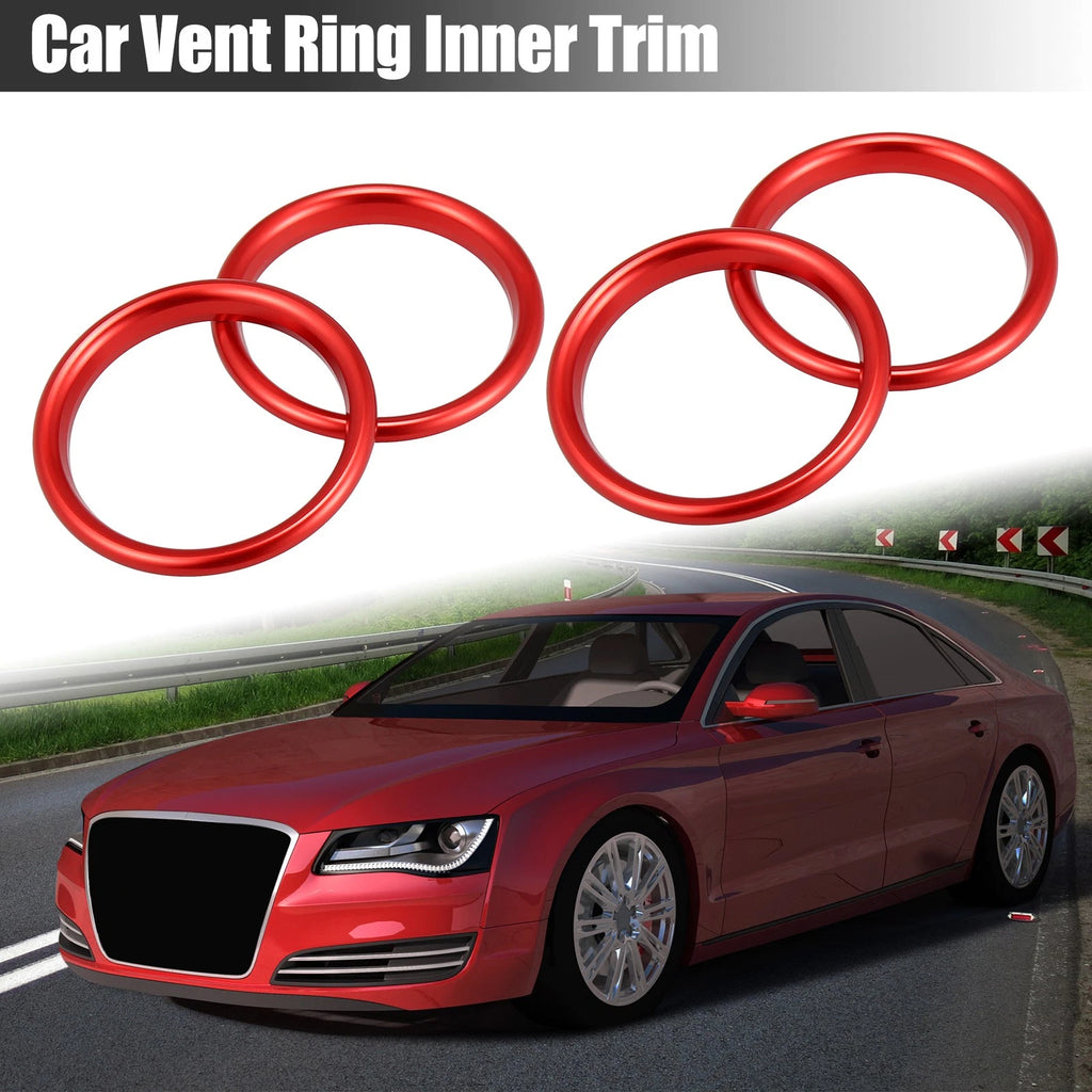 Set of 4 Air Condition Vent Ring Decoration Covers for Audi A3 (2013–2021)