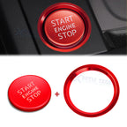 Sporty Style Red Engine Ignition Button Decor Trim for Audi A6 S6 (2012–2016)