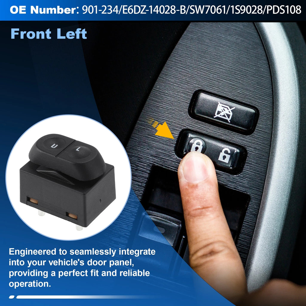 Front Driver Side Door Lock Switch 901-234 for Ford F-150 F-250 F-350 (1991–1996)