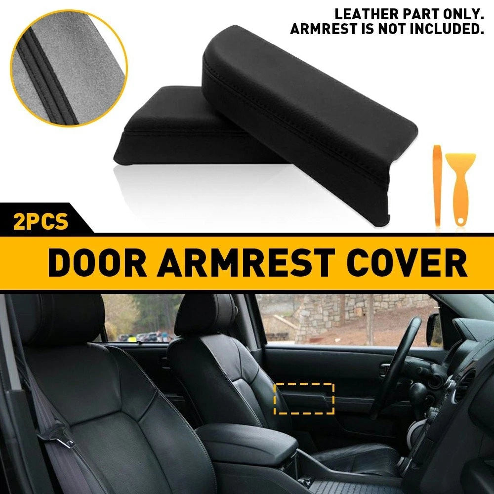 Set of 4 Leather Front Door Armrest Covers for Honda Pilot (2009–2015)