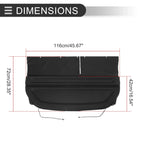 Rear Parcel Shelf Boot Load Cover for Honda Fit (2009-2011) Black