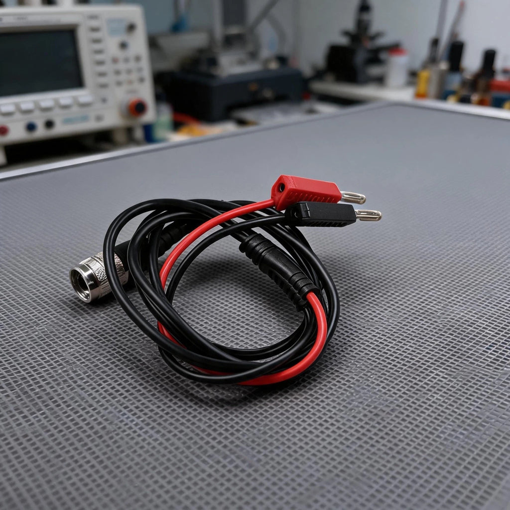 BNC to Dual 4mm Stackable Banana Cable for Oscilloscope (100cm)