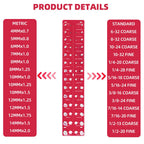 Thread Checker Gauge for Inch and Metric Screws