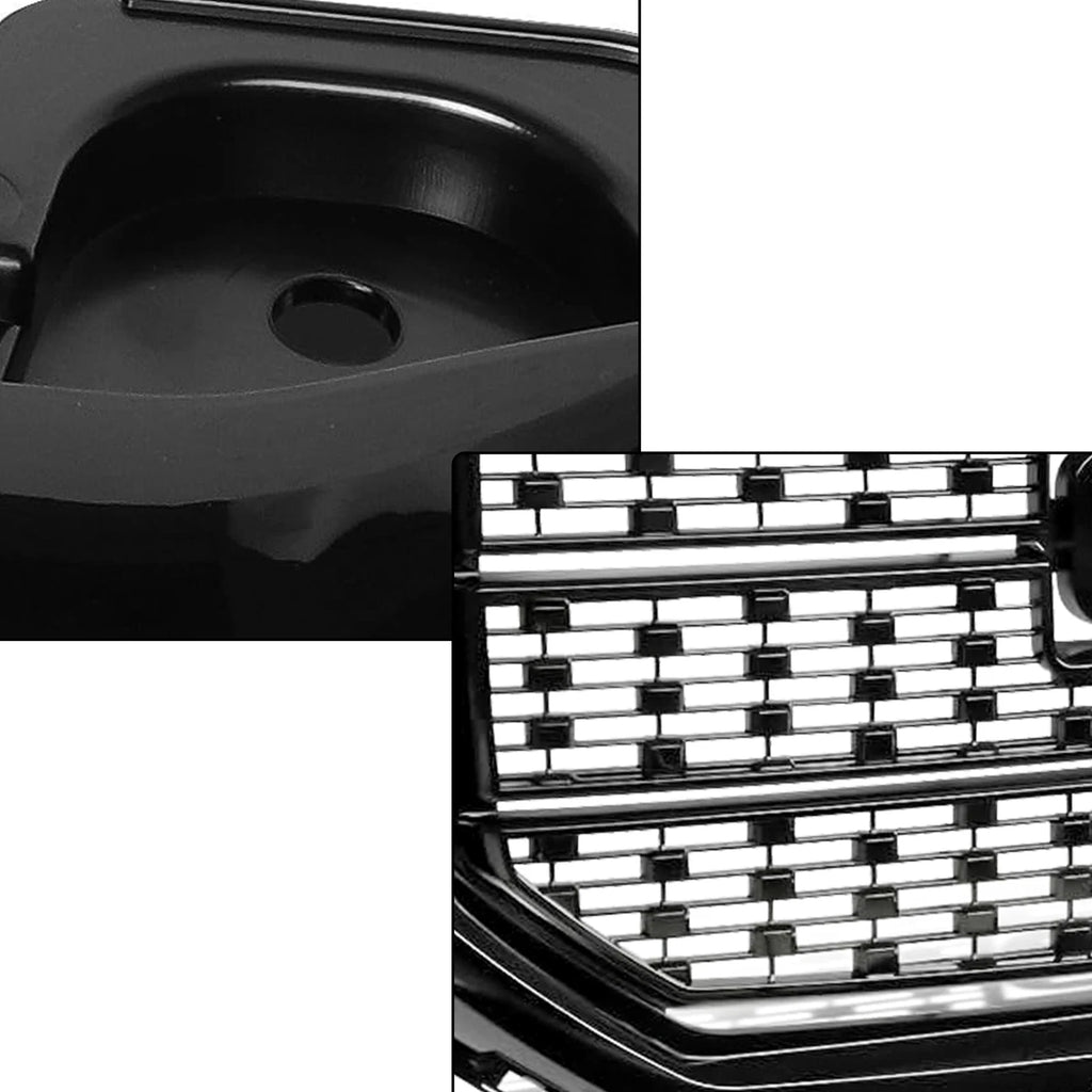 Black Front Bumper Mesh Grille for GMC Sierra 1500 (2016-2018)
