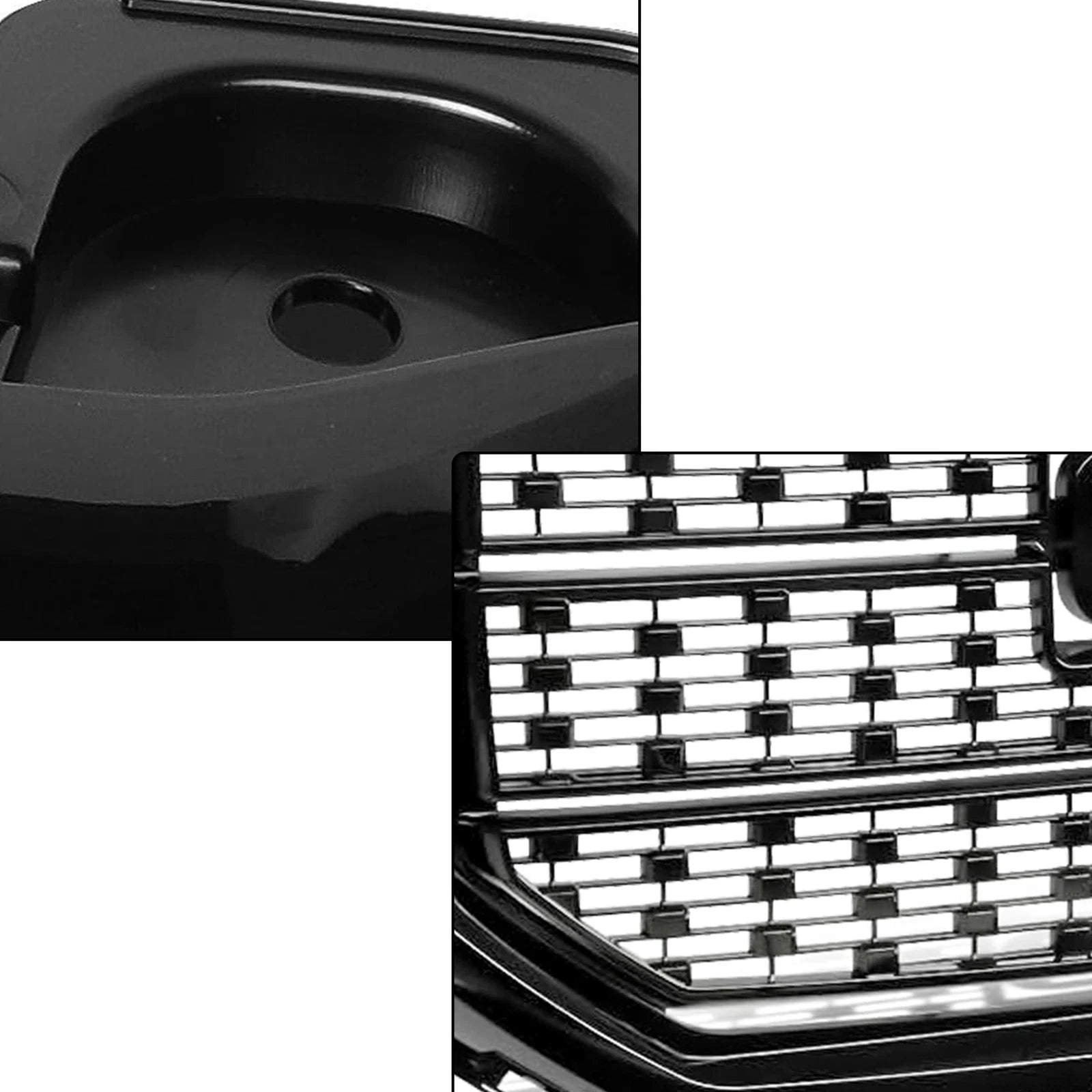 Black Front Bumper Mesh Grille for GMC Sierra 1500 (2016-2018)