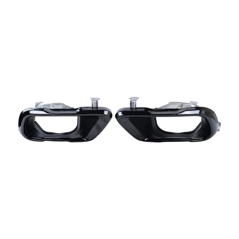 2X Steel Exhaust Tips Black for BMW X5 G05 X6 G06 X7 G07 M Sport (2019–2026)