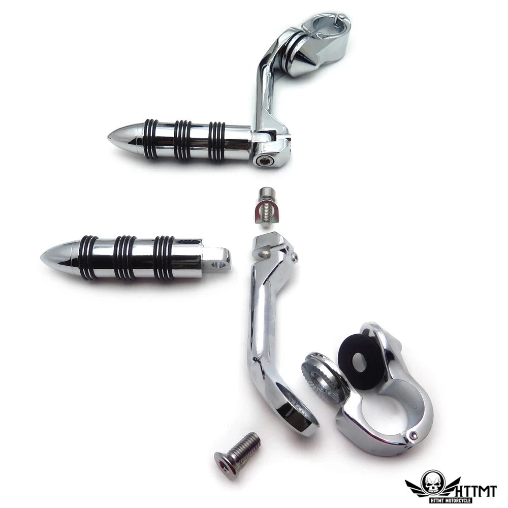 Chrome O Ring Foot Peg Kit 1.25" 32mm for Honda Magna VF750 VF1100 (1982–2003)