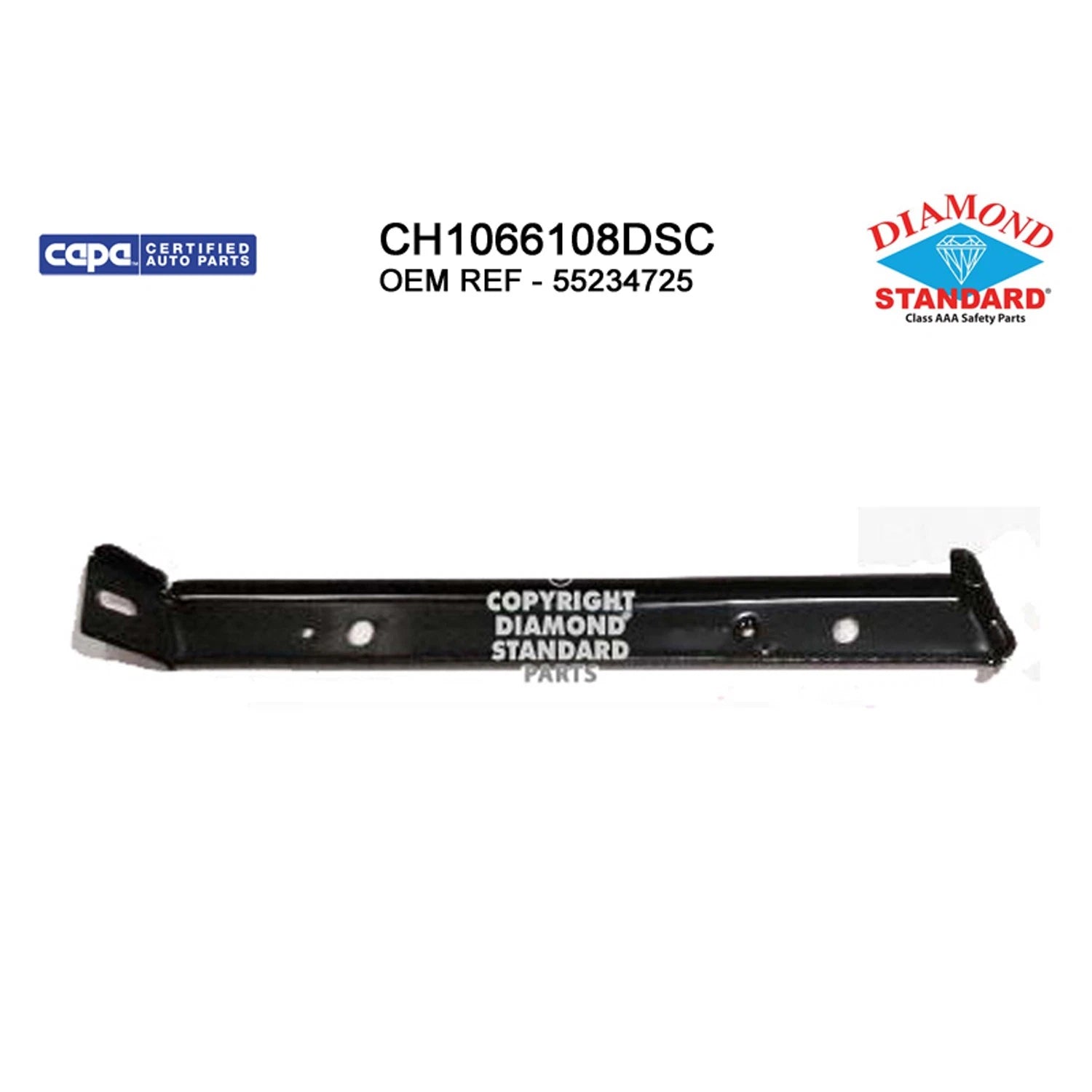 Replacement Steel Front Driver Side Outer Bumper Mounting Bracket