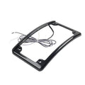 Black Rear License Plate Frame Bracket w/Light for Harley Touring (2009-2023)