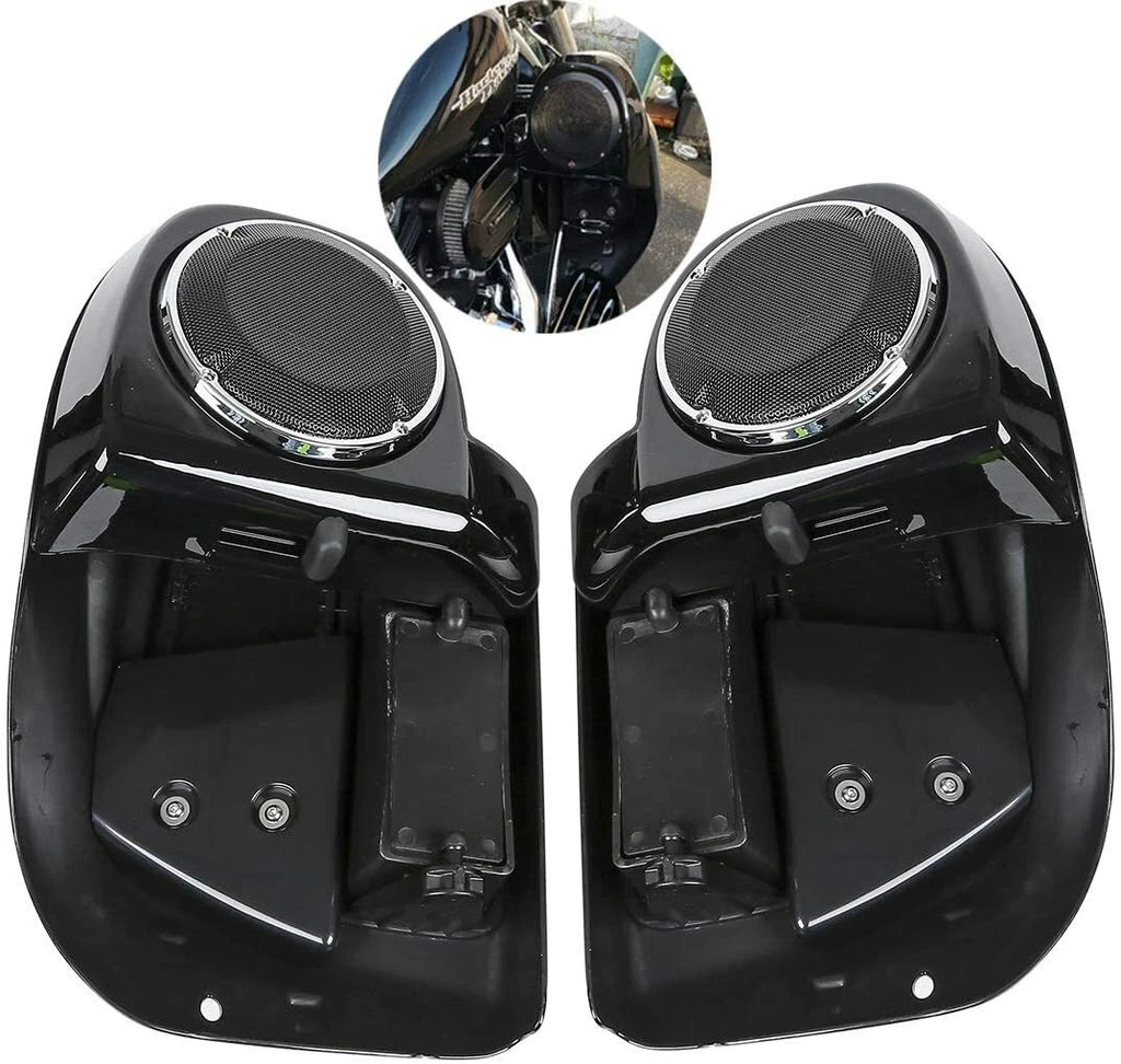 Lower Vented Fairing 6.5" Speakers & Light for Harley Touring FLHT FLHX (2014–2024)