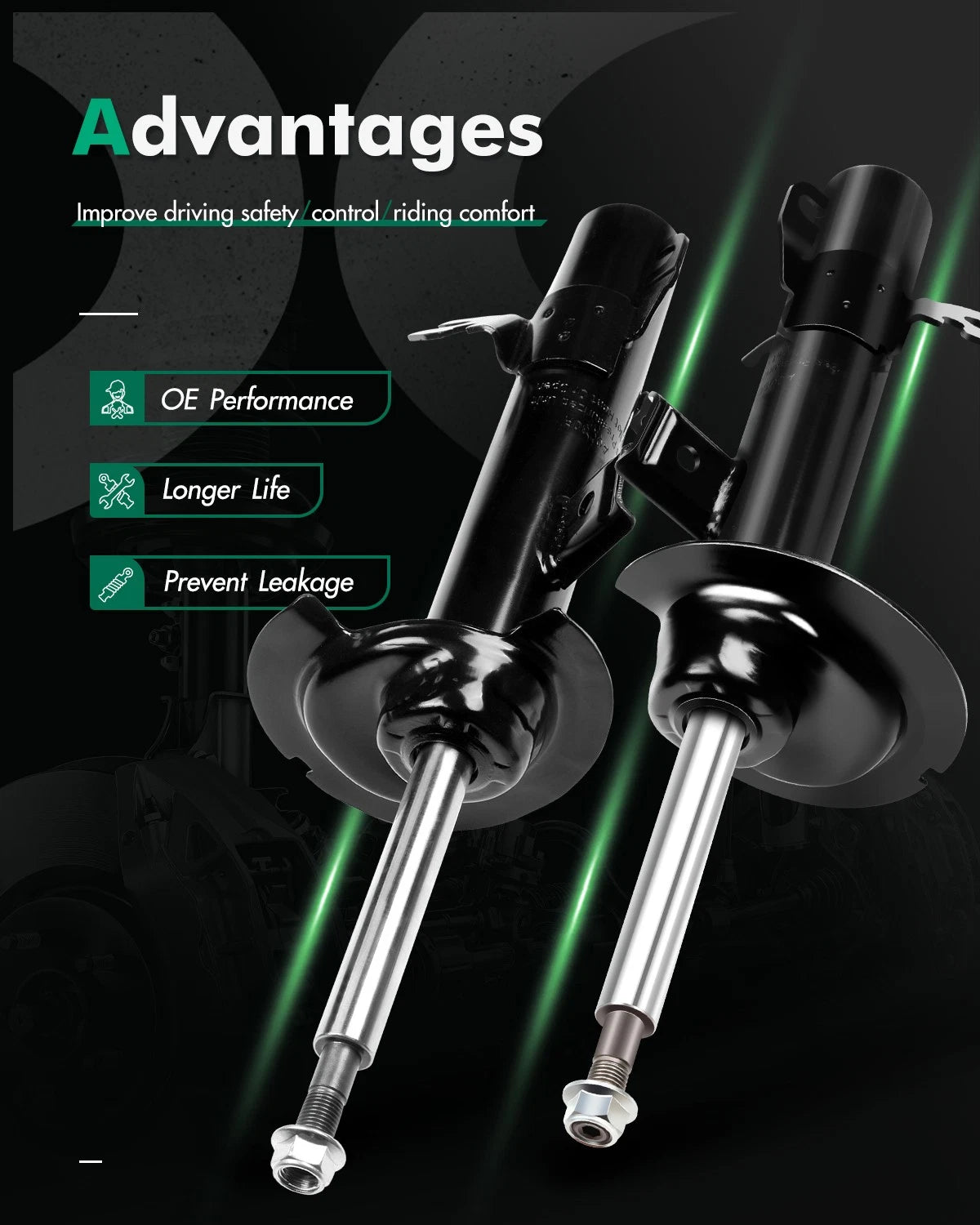 Front Pair Shocks Absorbers Struts for Mini Cooper (2002–2006)