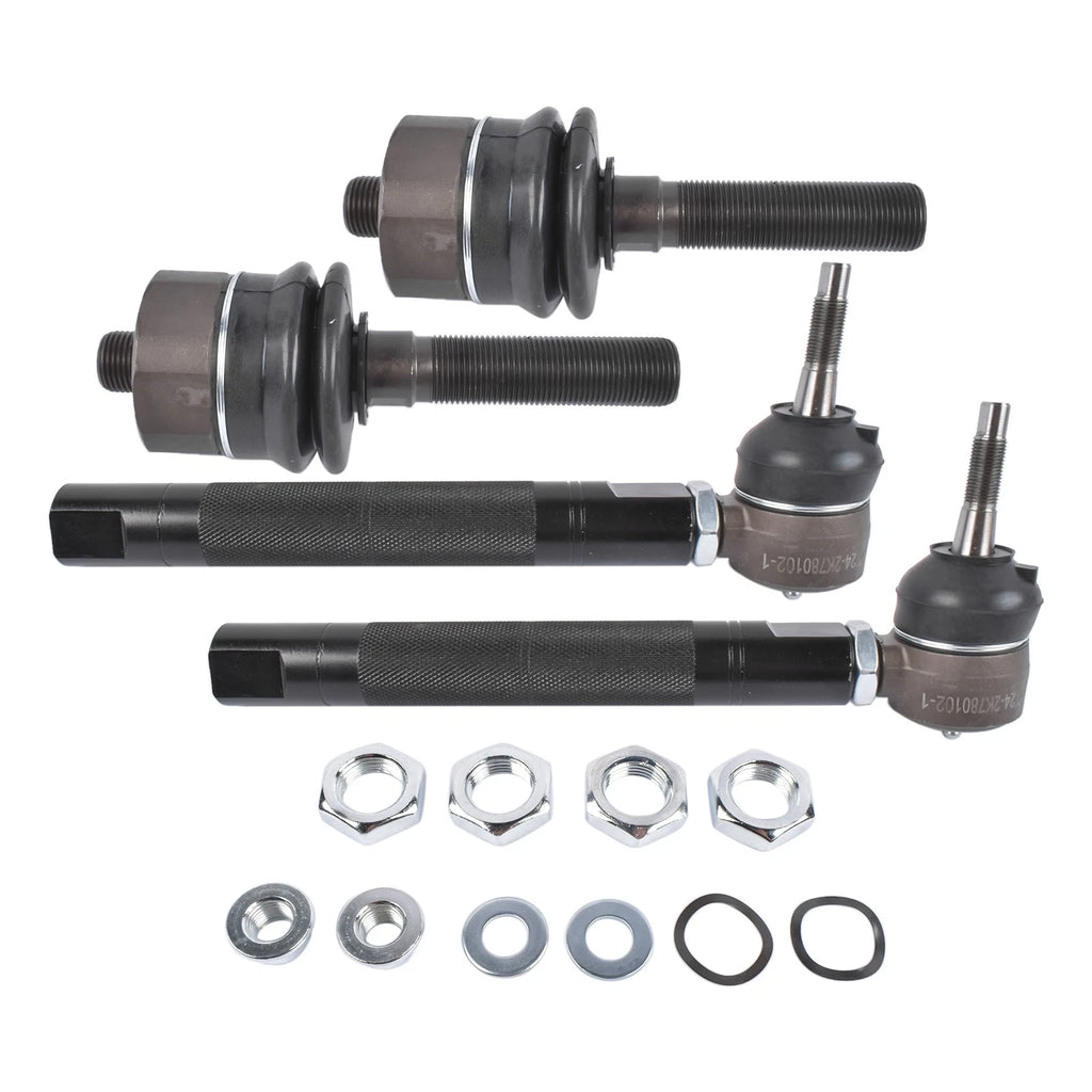 Set of 4 Front Tie Rods Inner & Outer for Chevy Silverado GMC Sierra 1500 2500 (1999–2007)