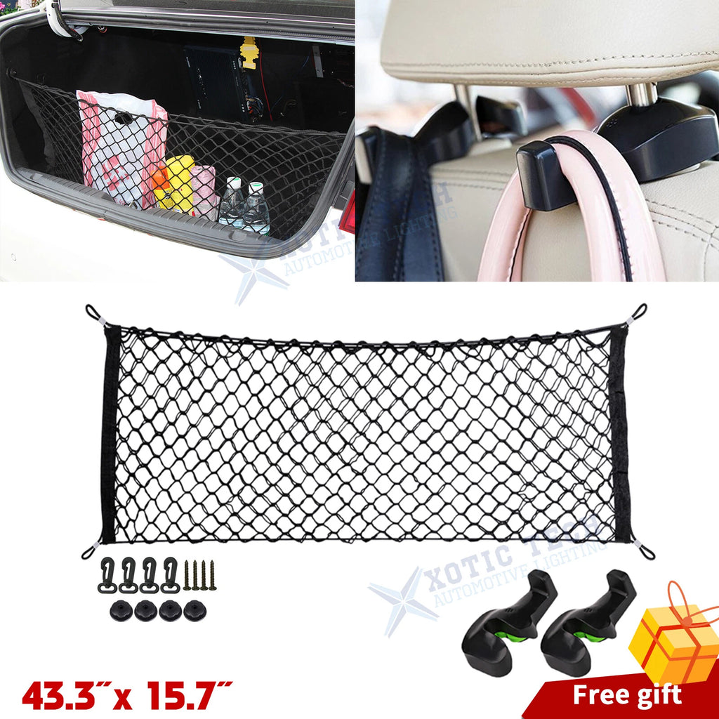 Rear Cargo Nylon Adjustable Elastic Storage Organizer Net for Universal Fit (2010–2025)