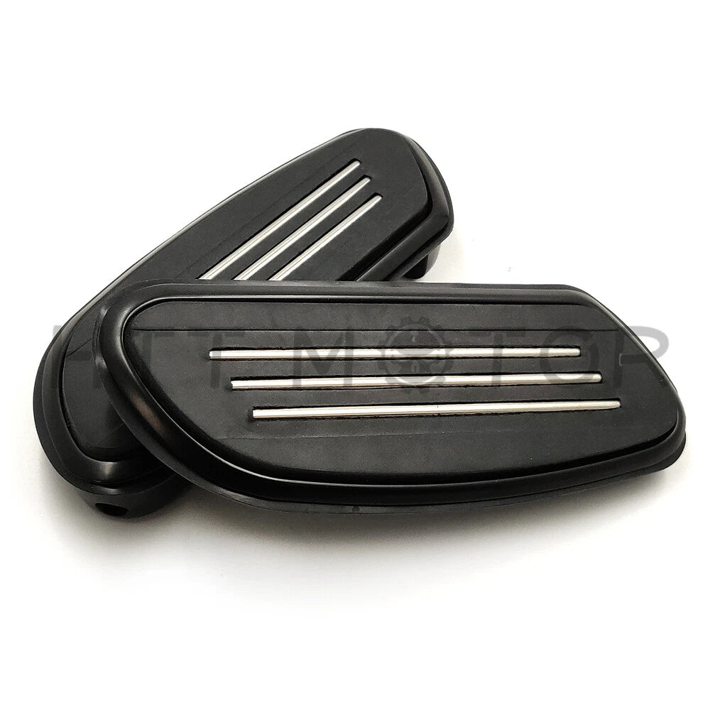 Black Streamline Passenger Floorboard for Harley Touring Road Street Glide (1993–2019)
