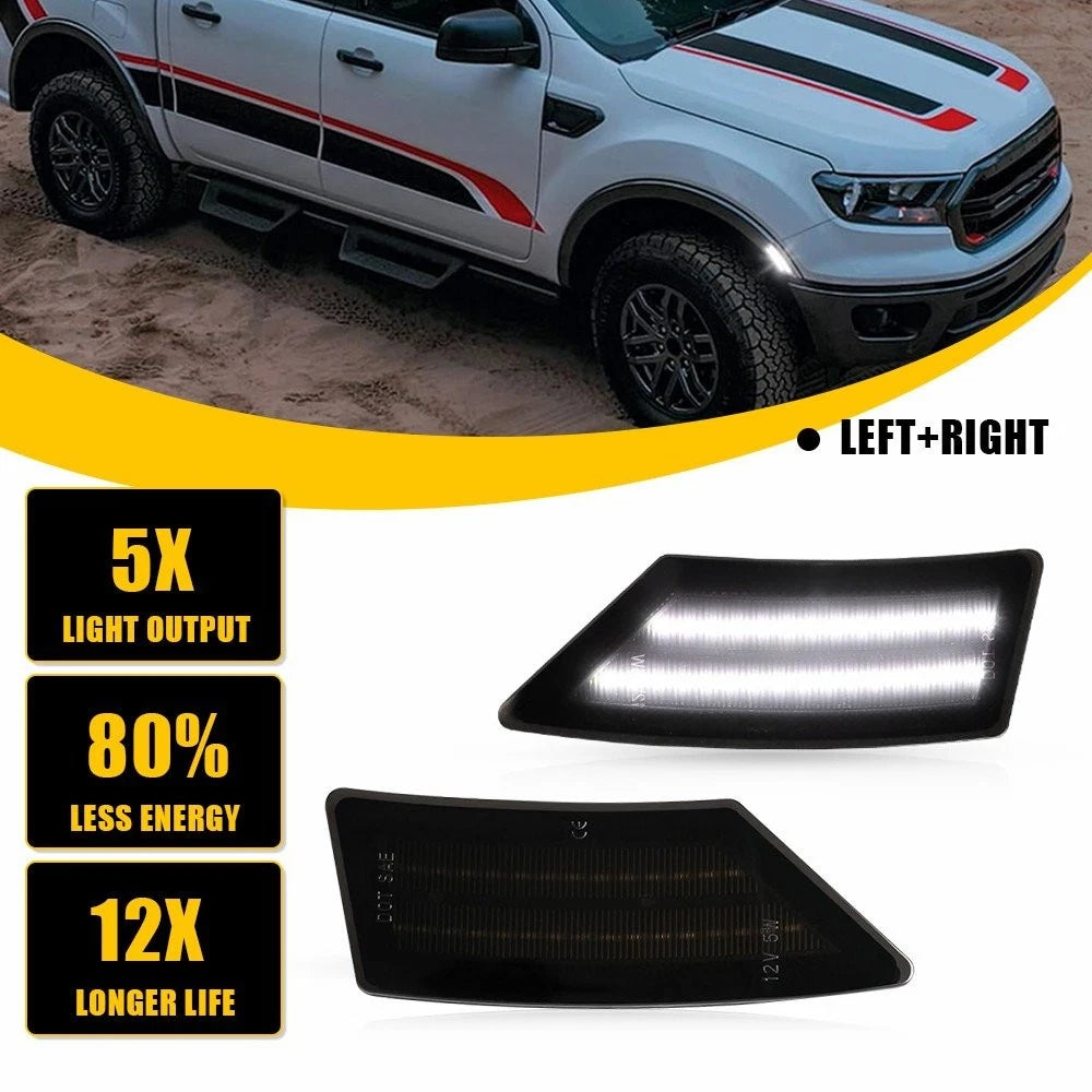 LED Front Fender Side Marker Light for Ford Ranger XL XLT Lariat (2019–2022)