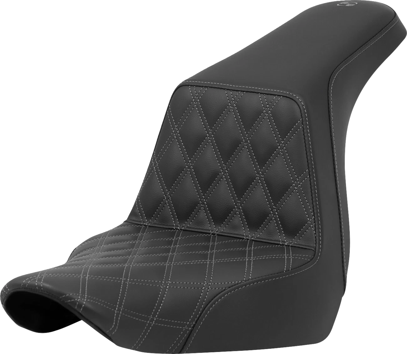 SADDLEMEN Step-Up Seat for Harley FXLR/FLSB (2018–2024) - Gray Stitch