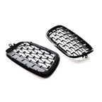 Black & Chrome Front Bumper Kidney Grille for BMW X5 E70, X6 E71 (2007-2013)