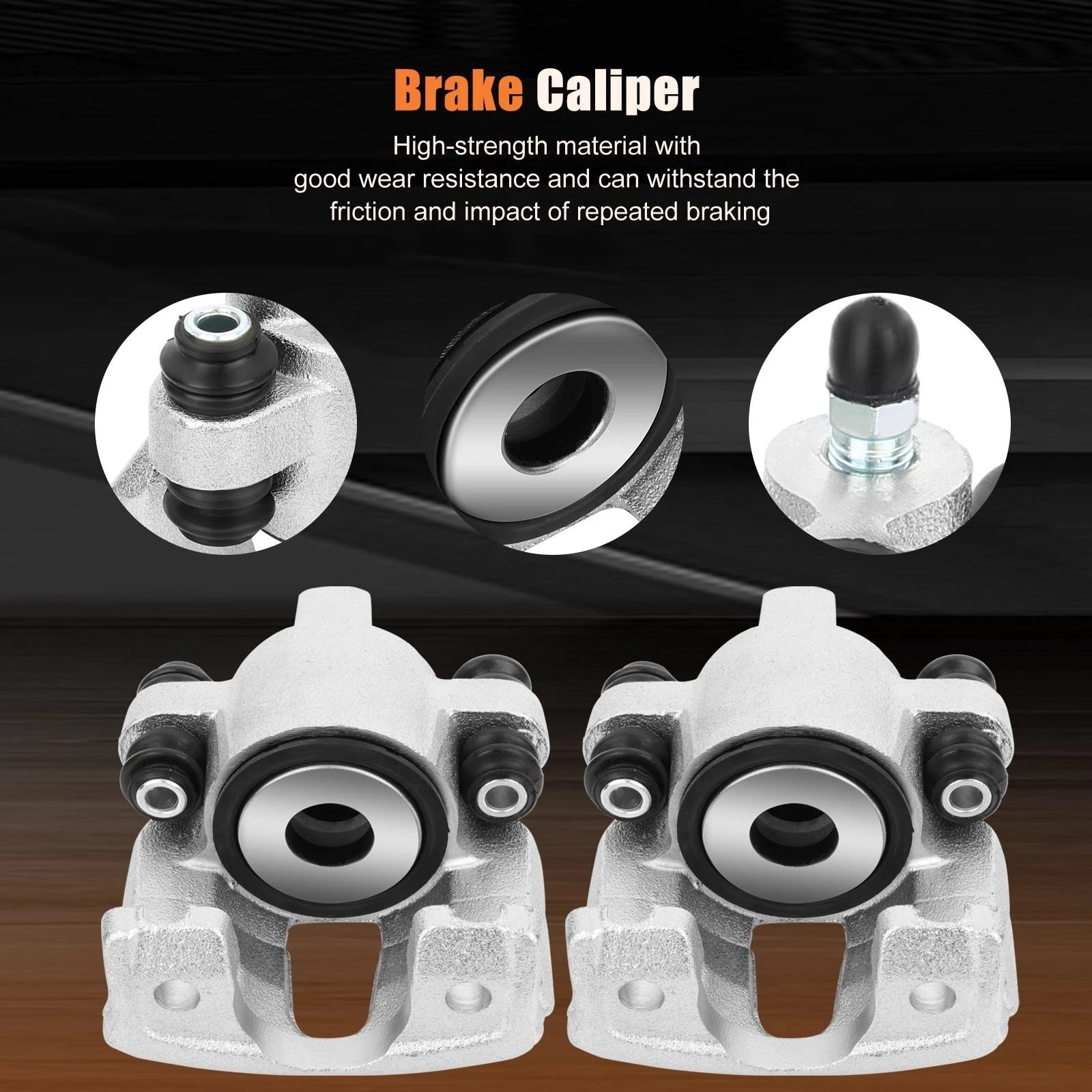 Brake Calipers w/ Bracket Kit Pair for Ford F-150 (1998–2003)