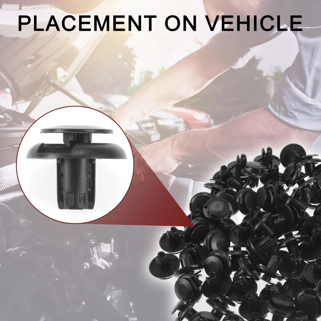 100 Pcs Front Fender Skirt Clip for Honda Civic (2013–2021) & Honda Fit (2015–2021)