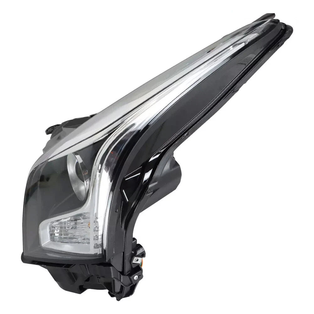 Left Halogen Headlight for Cadillac ATS (2013–2018) Chrome Housing, Bulb Included