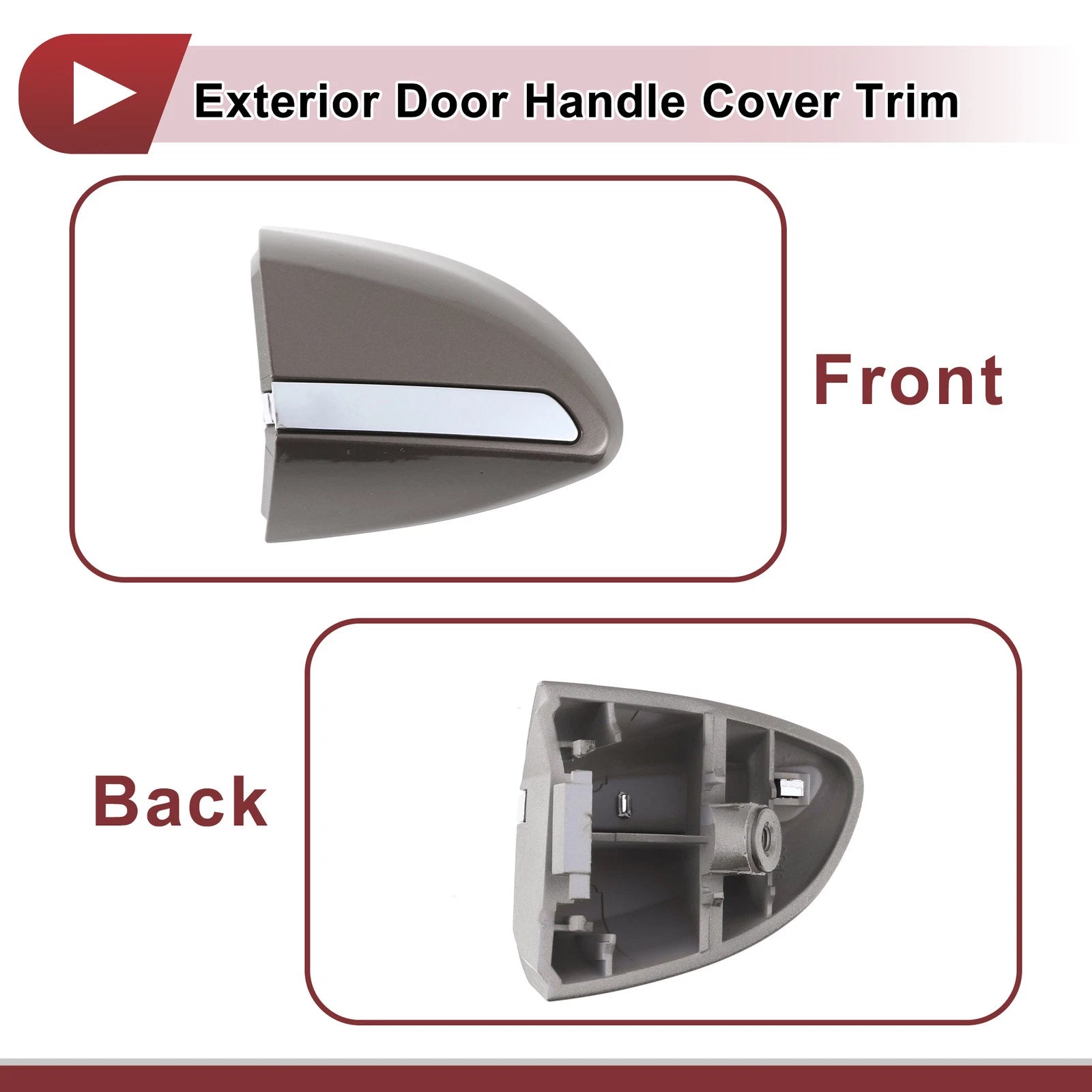 Exterior Door Handle Cover Trim for Toyota Corolla (2014–2018) Platinum Gold