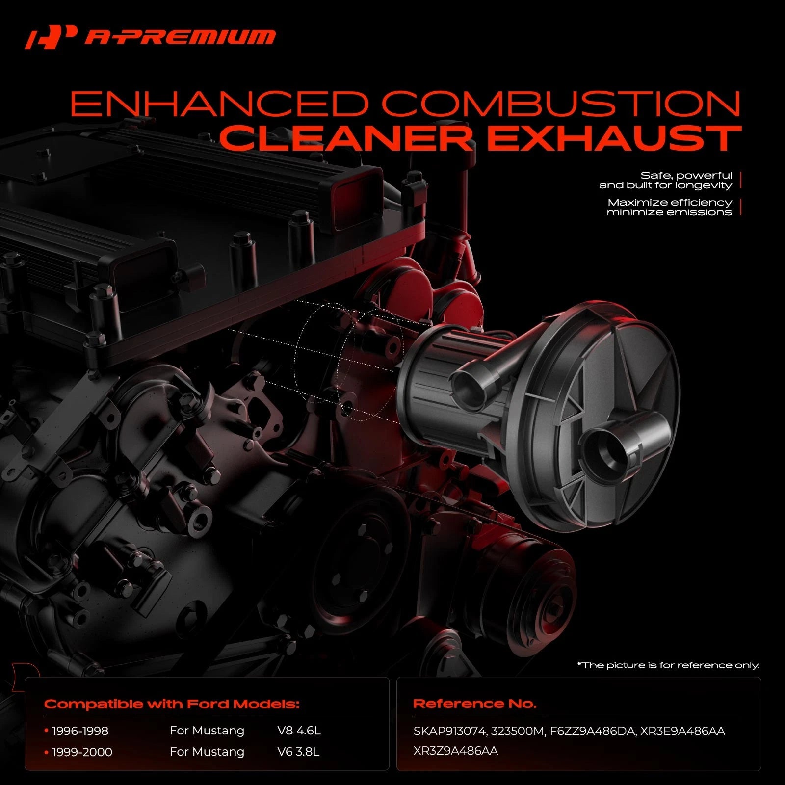 Secondary Air Injection Pump for Ford Mustang (1996-2000)