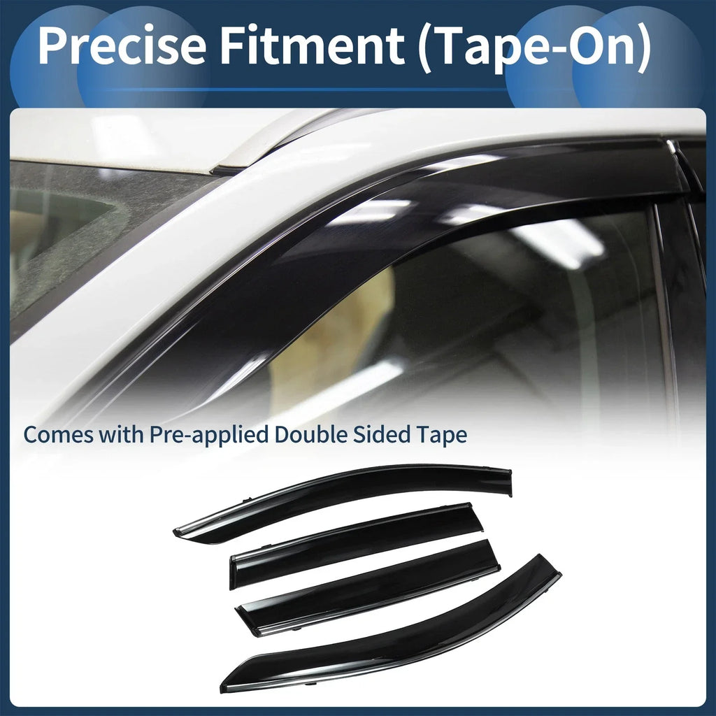 Window Deflectors for Honda CR-V 2017 Side Window Vent Visors Black 1 Set
