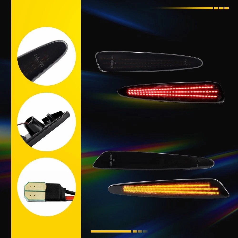 Smoked LED Side Marker Lights for Chevy Corvette C6 (2005–2013)