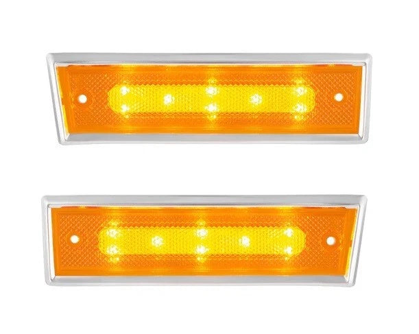 LED Side Marker Lights Amber Dual Function for GMC C1500 (1981–1986)